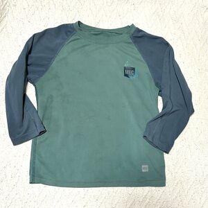 MEC Infant Long Sleeve Sun Shirt - Blue and Dark Green Size 12M